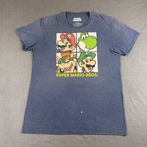Super Mario Bros Graphic T-Shirt Mens Nintendo Mario Luigi Bowser Yoshi Tee